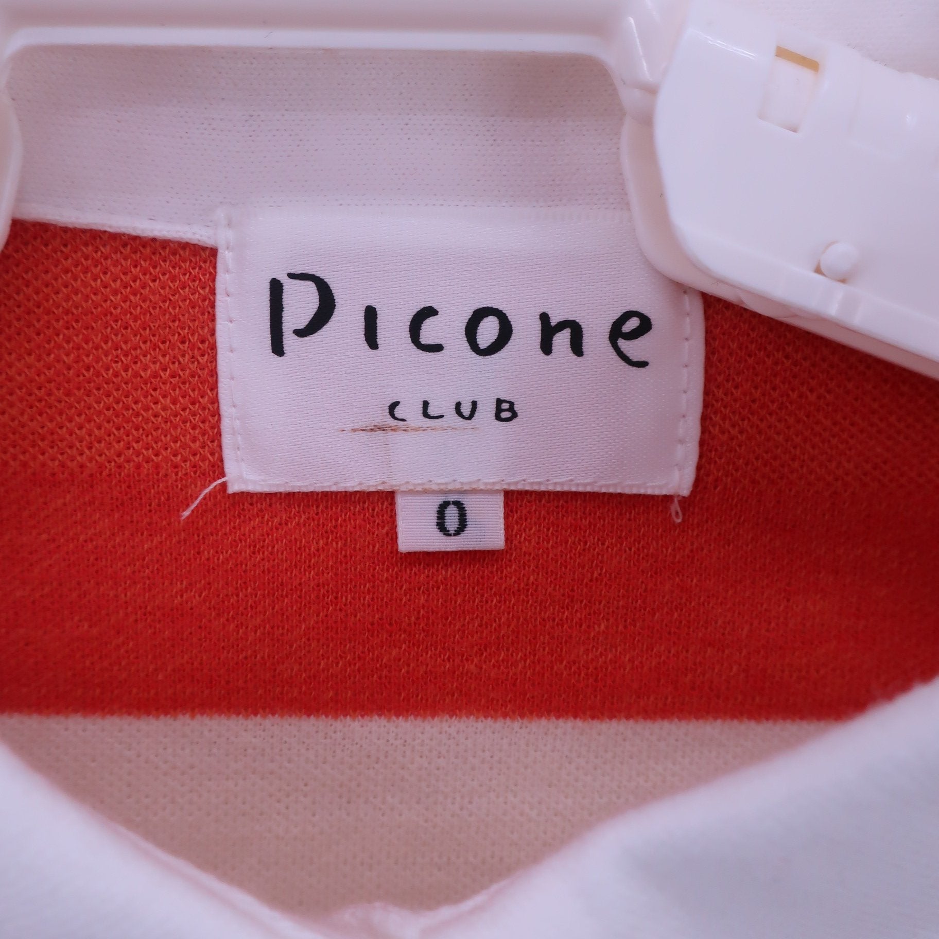 PICONE CLUB(ピコネクラブ) ポロシャツ 白カラフルボーダー レディース 0 A