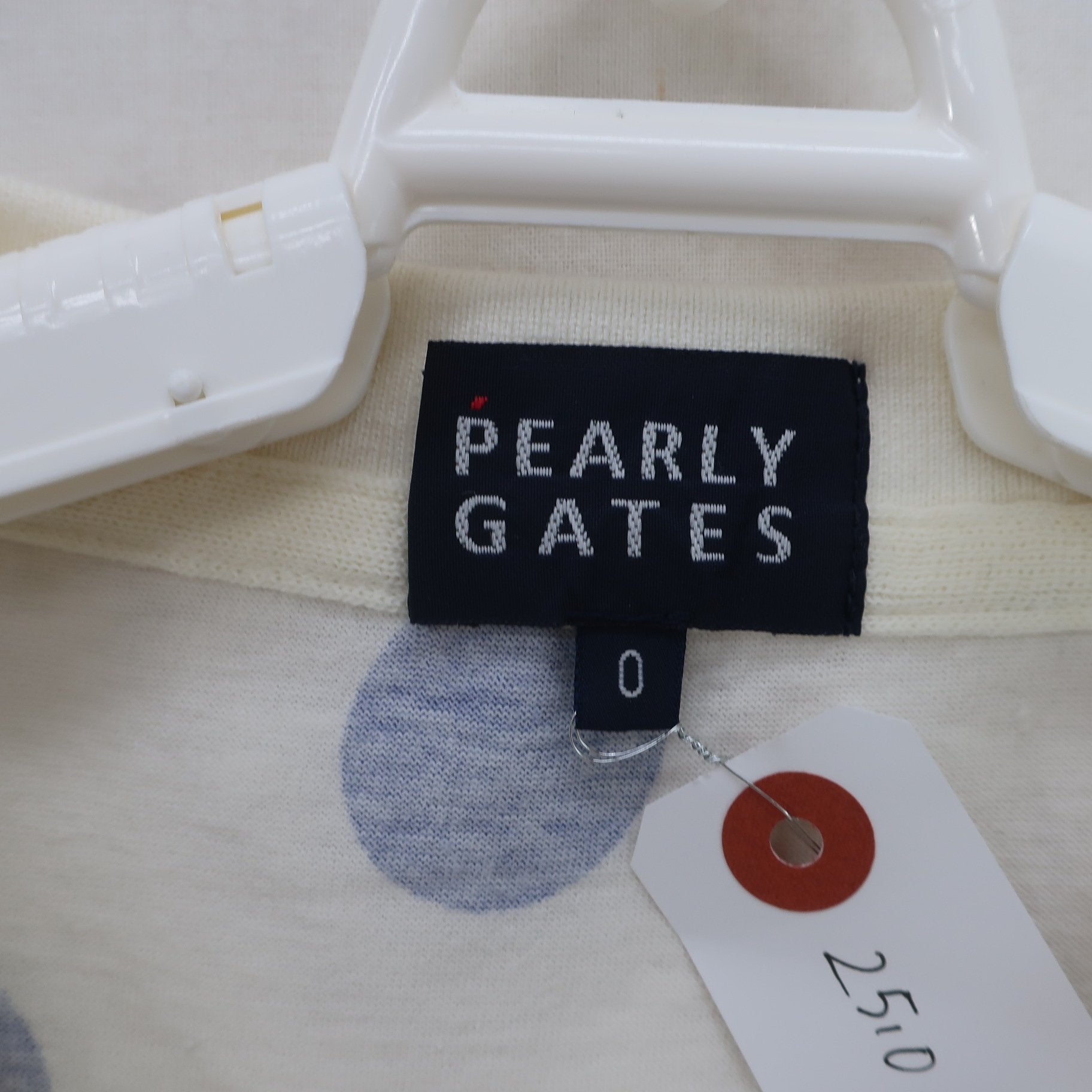 PEARLY GATES(パーリーゲイツ) ポロシャツ 白水玉柄 レディース 0 055-160521 B