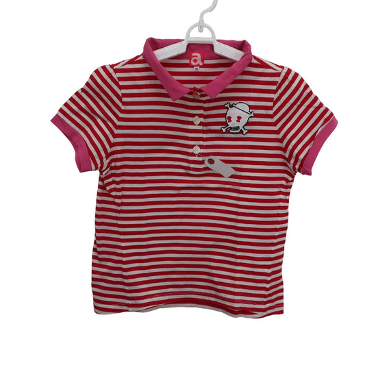 archivio(アルチビオ) ポロシャツ 赤白ボーダー レディース 38 C879323 B