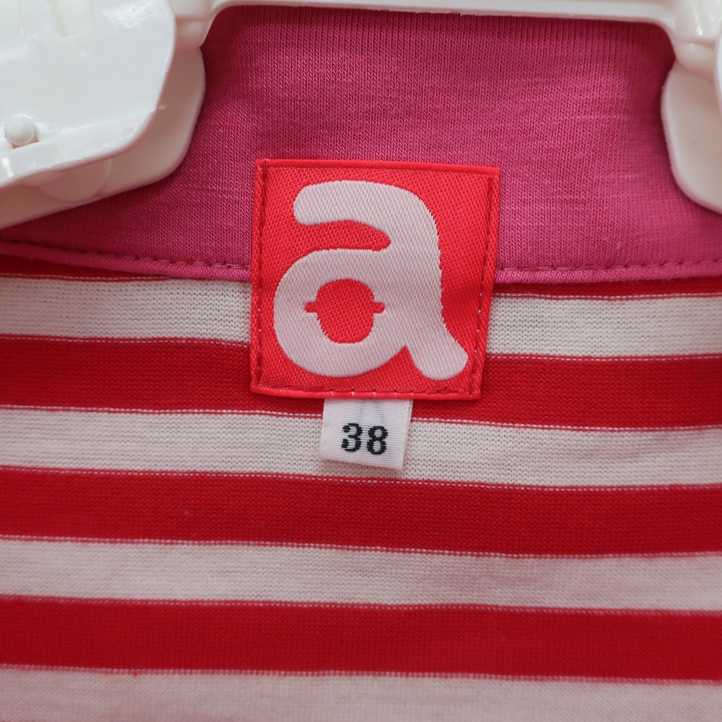 archivio(アルチビオ) ポロシャツ 赤白ボーダー レディース 38 C879323 B
