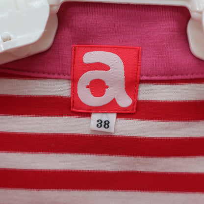 archivio(アルチビオ) ポロシャツ 赤白ボーダー レディース 38 C879323 B