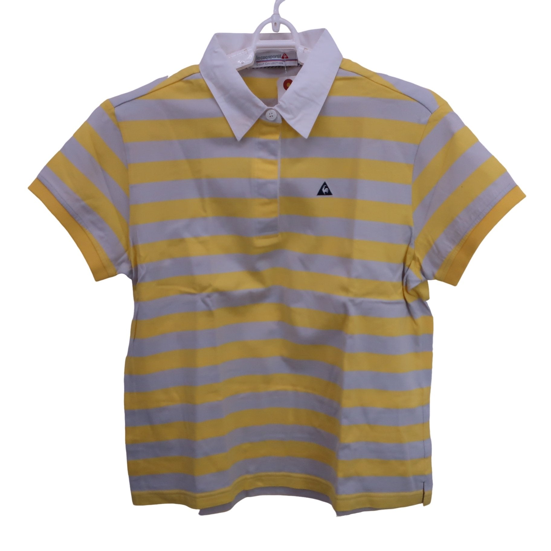 le coq sportif(ルコックスポルティフ) ポロシャツ 黄色グレー レディース L B