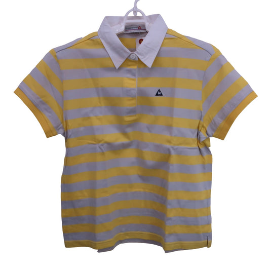 le coq sportif(ルコックスポルティフ) ポロシャツ 黄色グレー レディース L B