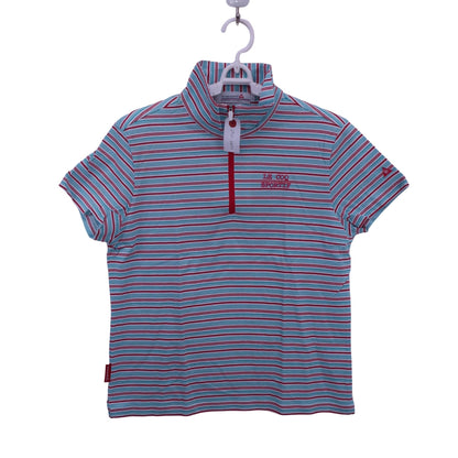 le coq sportif(ルコックスポルティフ) ハーフジップシャツ 青赤ボーダー レディース L A