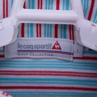 le coq sportif(ルコックスポルティフ) ハーフジップシャツ 青赤ボーダー レディース L A