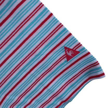 le coq sportif(ルコックスポルティフ) ハーフジップシャツ 青赤ボーダー レディース L A