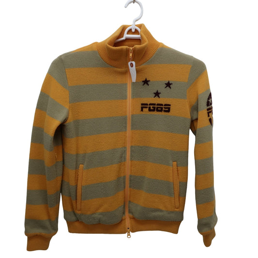 PEARLY GATES(パーリーゲイツ) フルジップニットブルゾン 黄色系ボーダー レディース 2 055-172022 B