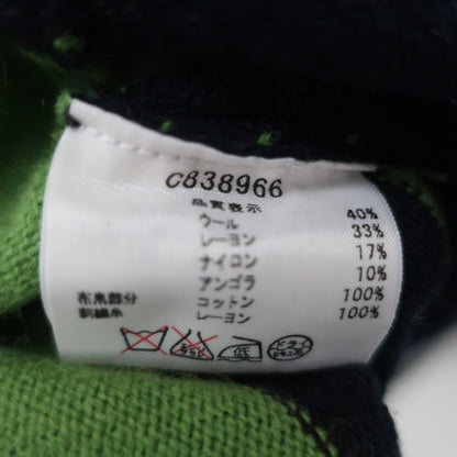 PICONE CLUB(ピコネクラブ) ニットシャツ グリーン ネイビーボーダー レディース 2 A