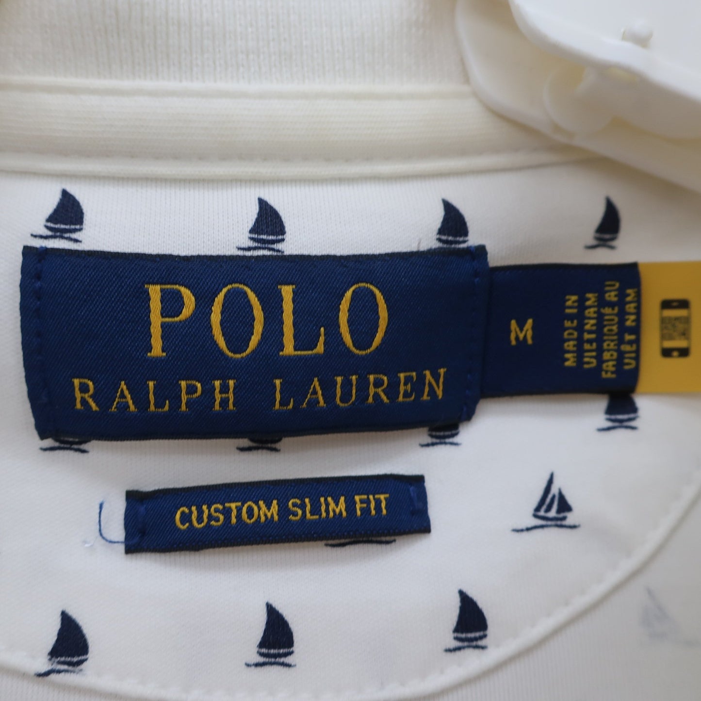 Polo by Ralph Lauren(ポロ ラルフローレン) ポロシャツ 白ネイビー メンズ M B