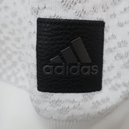 adidas(アディダス) モックネックトレーナー 白グレー総柄 メンズ L B