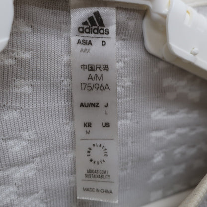 adidas(アディダス) モックネックトレーナー 白グレー総柄 メンズ L B