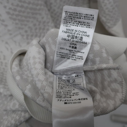 adidas(アディダス) モックネックトレーナー 白グレー総柄 メンズ L B