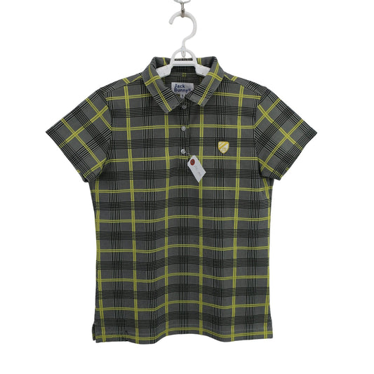 Jack Bunny(ジャックバニー) ポロシャツ 黒系チェック 黄色 レディース 1 263-0160356 A
