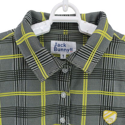 Jack Bunny(ジャックバニー) ポロシャツ 黒系チェック 黄色 レディース 1 263-0160356 A