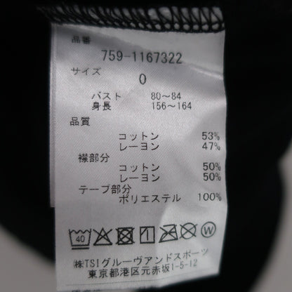 MASTER BUNNY EDITION(マスターバニーエディション) 半袖モックネックシャツ 黒 レディース 0 759-1167322 B