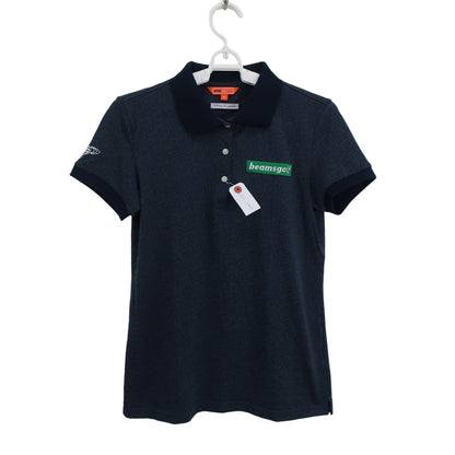 BEAMS GOLF(ビームスゴルフ) ポロシャツ 黒系総柄 レディース M A
