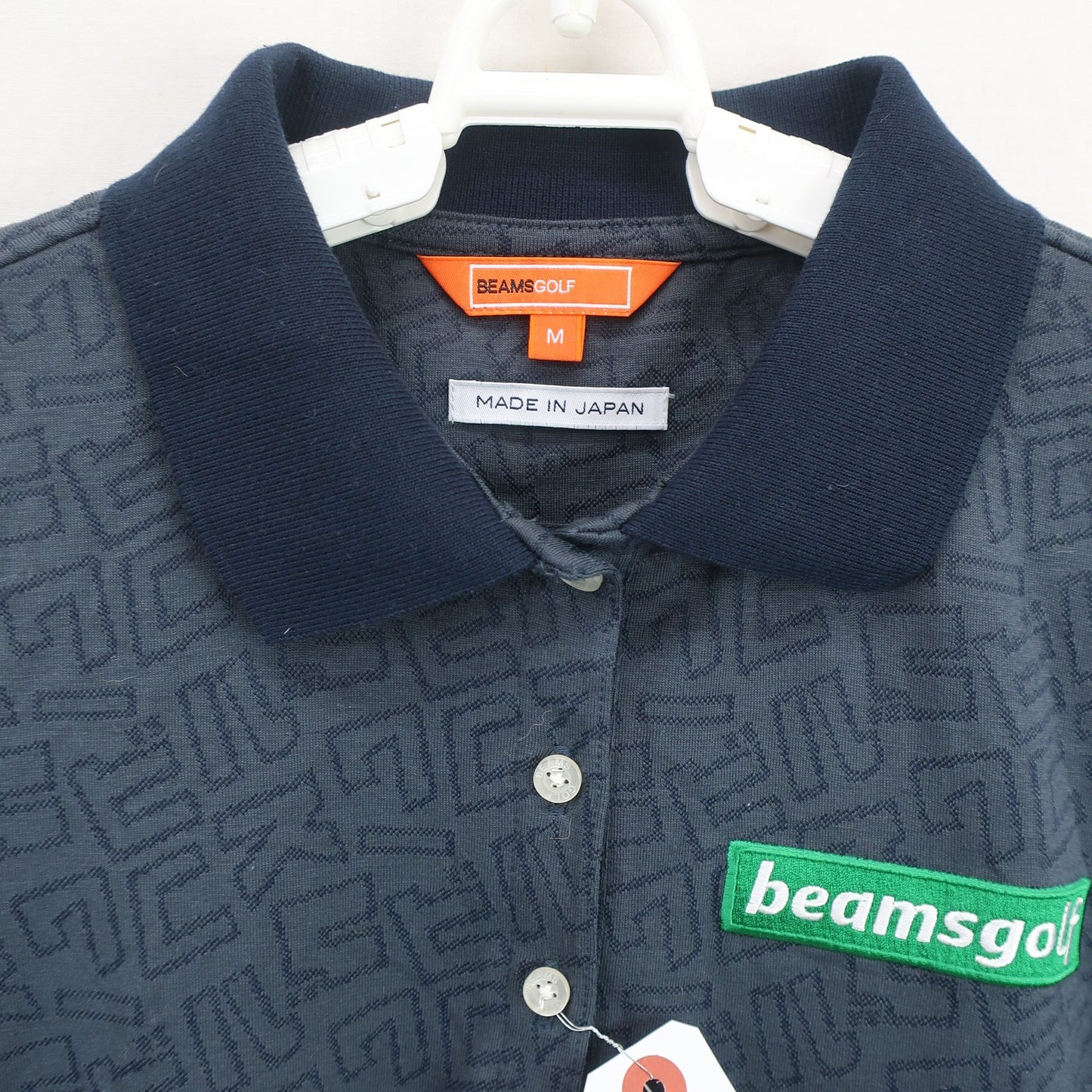 BEAMS GOLF(ビームスゴルフ) ポロシャツ 黒系総柄 レディース M A