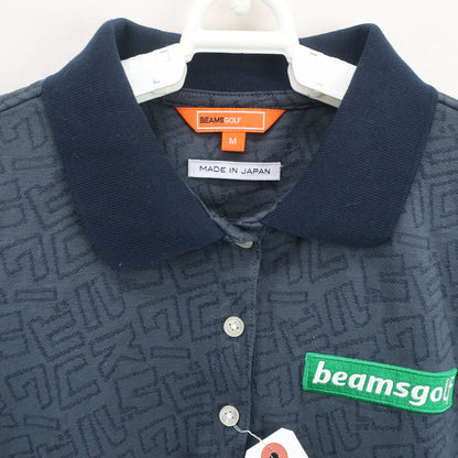 BEAMS GOLF(ビームスゴルフ) ポロシャツ 黒系総柄 レディース M A