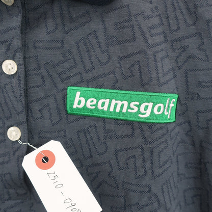 BEAMS GOLF(ビームスゴルフ) ポロシャツ 黒系総柄 レディース M A