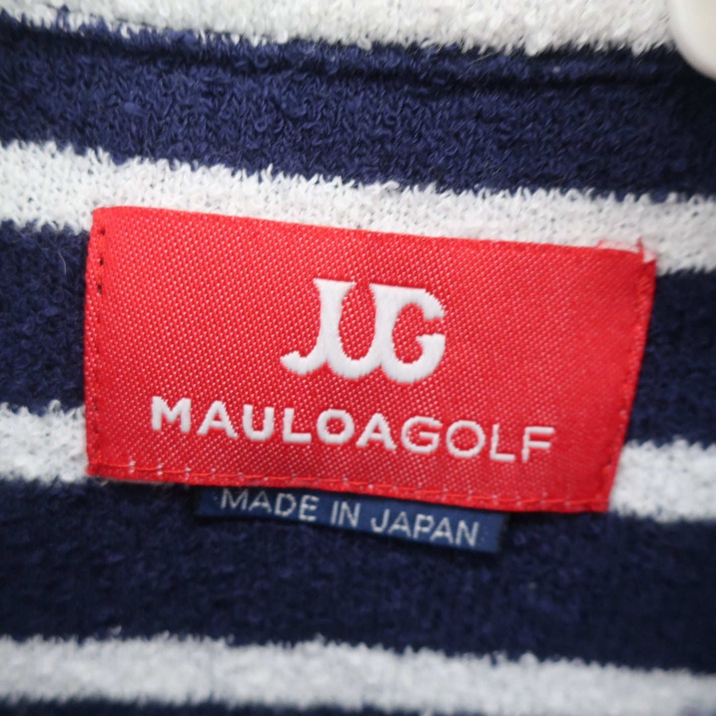 MAULOA GOLF(マウロアゴルフ) ノースリーブポロシャツ ネイビー白ボーダー レディース S B