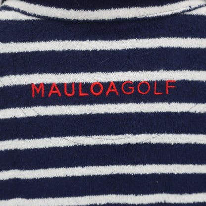 MAULOA GOLF(マウロアゴルフ) ノースリーブポロシャツ ネイビー白ボーダー レディース S B