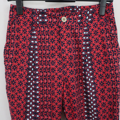 BEAMS GOLF(ビームスゴルフ) パンツ 赤ネイビー総柄 レディース S A
