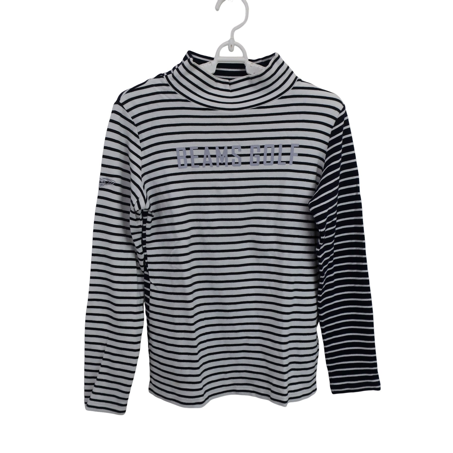 BEAMS GOLF(ビームスゴルフ) ハイネックシャツ 白黒ボーダー レディース M B
