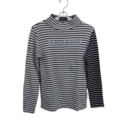 BEAMS GOLF(ビームスゴルフ) ハイネックシャツ 白黒ボーダー レディース M B