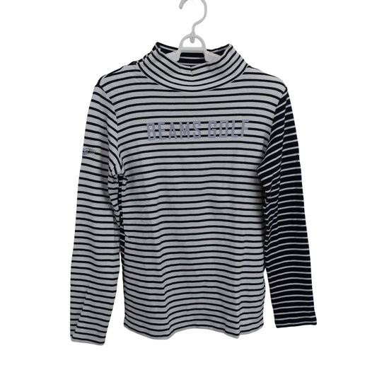 BEAMS GOLF(ビームスゴルフ) ハイネックシャツ 白黒ボーダー レディース M B