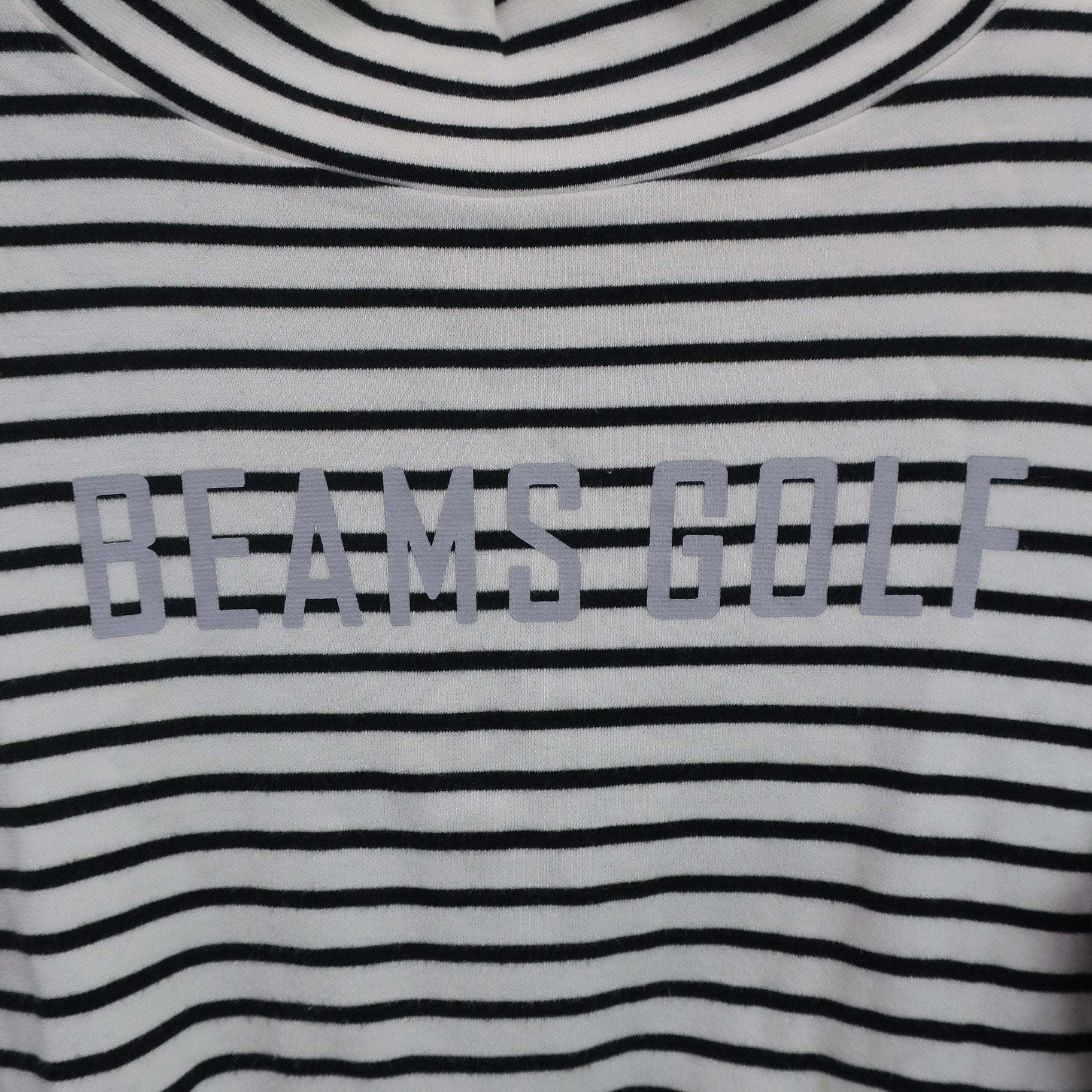 BEAMS GOLF(ビームスゴルフ) ハイネックシャツ 白黒ボーダー レディース M B