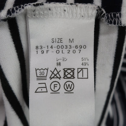 BEAMS GOLF(ビームスゴルフ) ハイネックシャツ 白黒ボーダー レディース M B