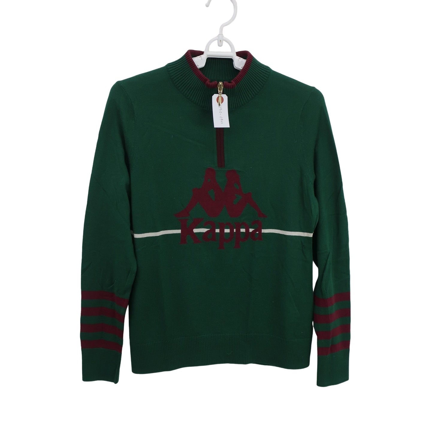 Kappa(カッパ) ハーフジップニットシャツ 緑 レディース M B