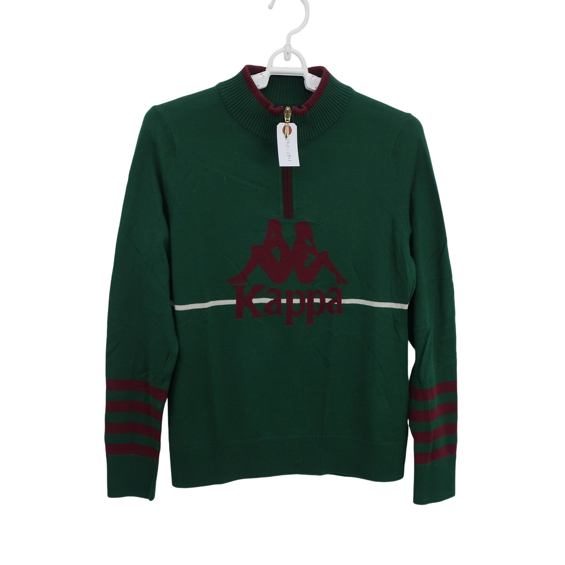 Kappa(カッパ) ハーフジップニットシャツ 緑 レディース M B