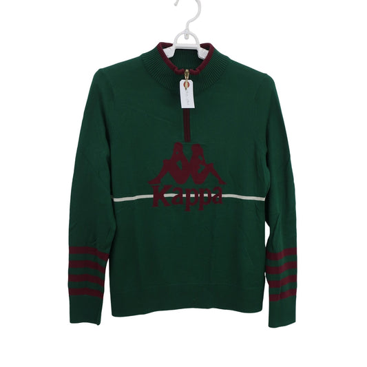 Kappa(カッパ) ハーフジップニットシャツ 緑 レディース M B