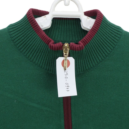 Kappa(カッパ) ハーフジップニットシャツ 緑 レディース M B