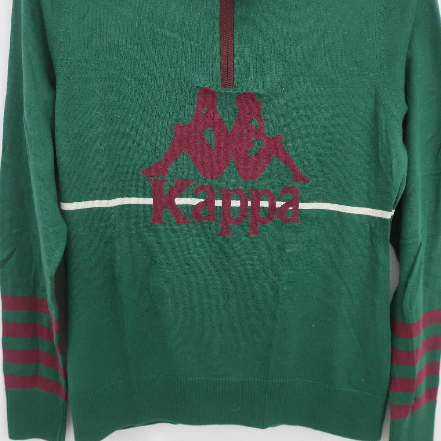 Kappa(カッパ) ハーフジップニットシャツ 緑 レディース M B