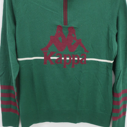 Kappa(カッパ) ハーフジップニットシャツ 緑 レディース M B