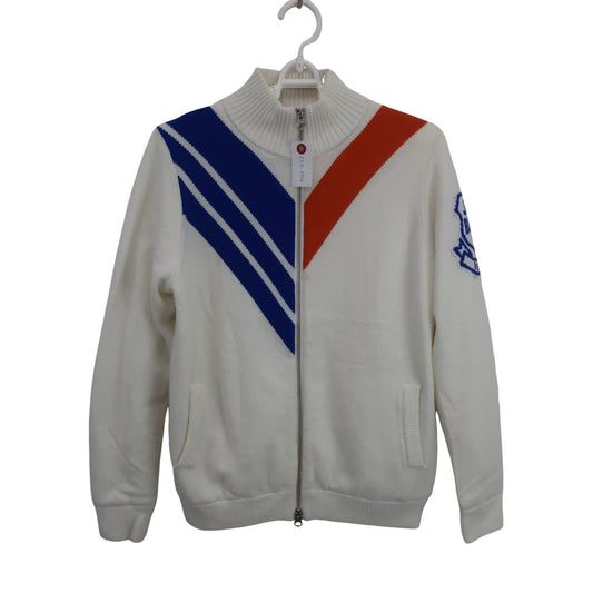 Jack Bunny(ジャックバニー) フルジップセーター 白青オレンジ レディース 1 263-0272122 B