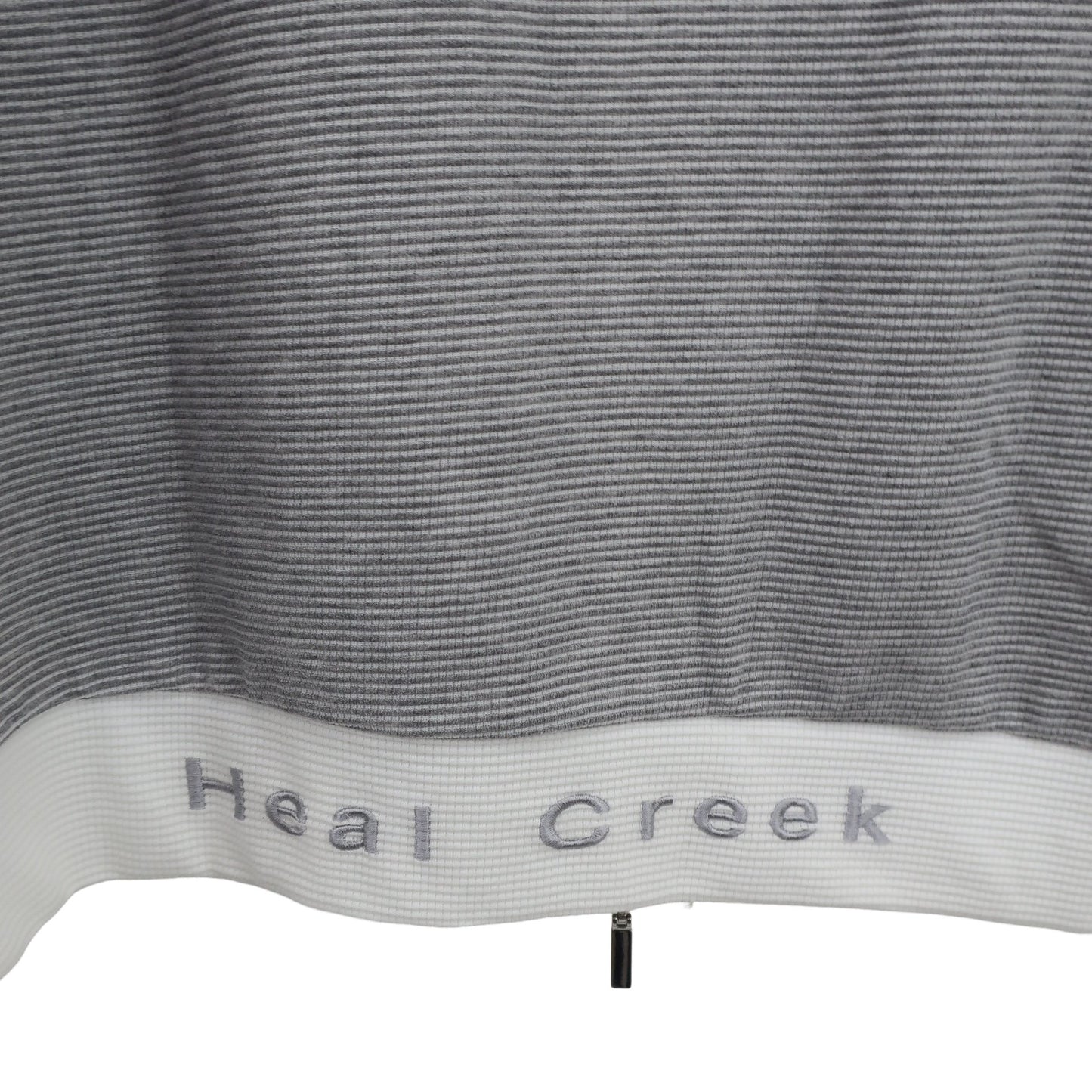 Heal Creek(ヒールクリーク) フルジップジャケット グレー白ボーダー メンズ 48 A