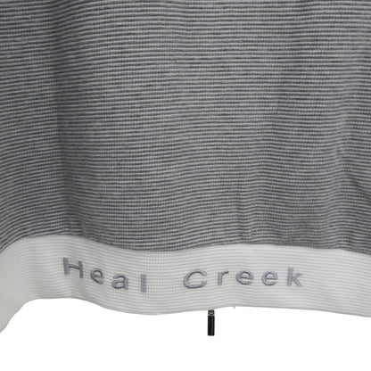 Heal Creek(ヒールクリーク) フルジップジャケット グレー白ボーダー メンズ 48 A