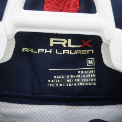 RLX RALPH LAUREN(アールエルエックス) ハーフジップウィンドブレーカー 白ネイビー メンズ M A