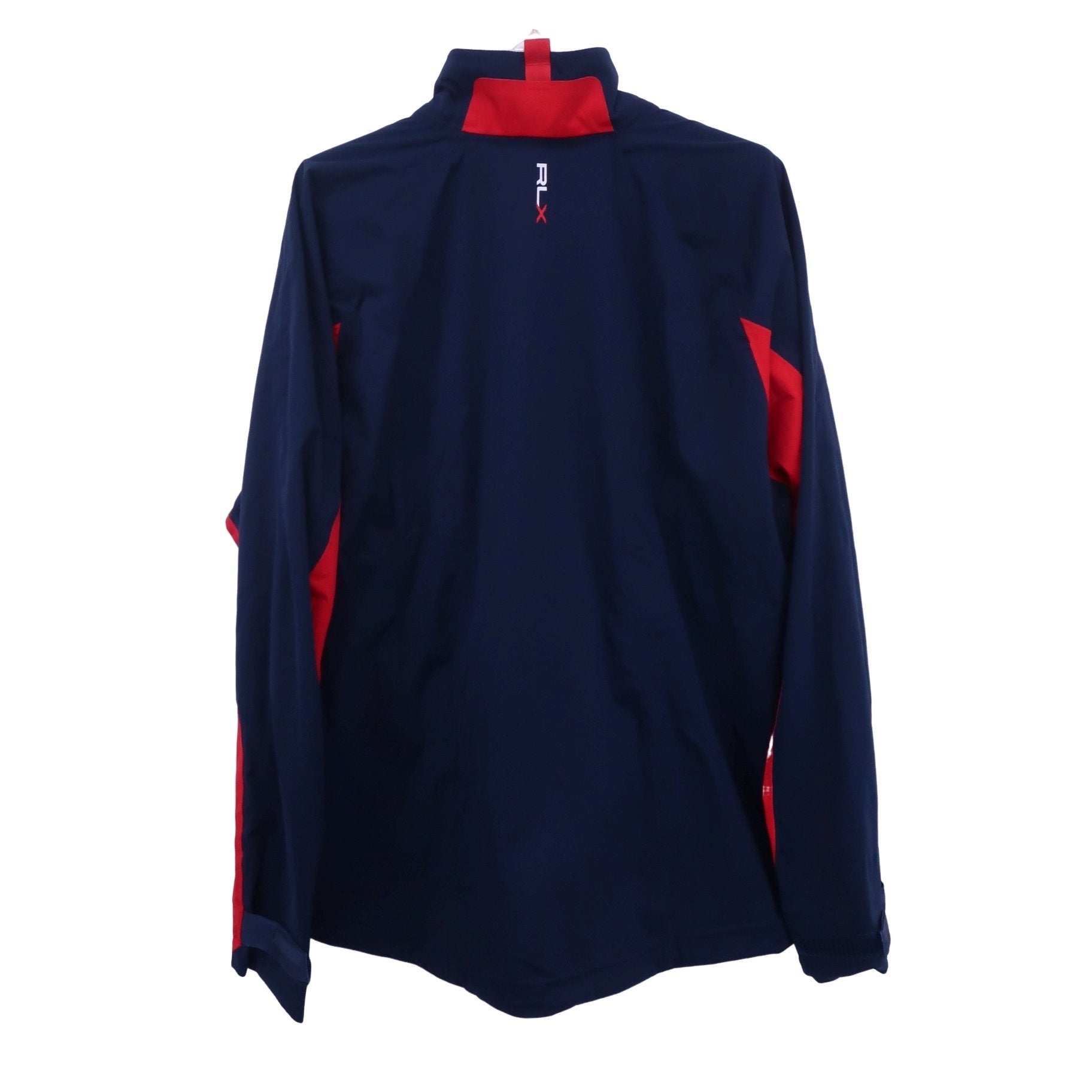 RLX RALPH LAUREN(アールエルエックス) ハーフジップウィンドブレーカー 白ネイビー メンズ M A