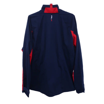 RLX RALPH LAUREN(アールエルエックス) ハーフジップウィンドブレーカー 白ネイビー メンズ M A