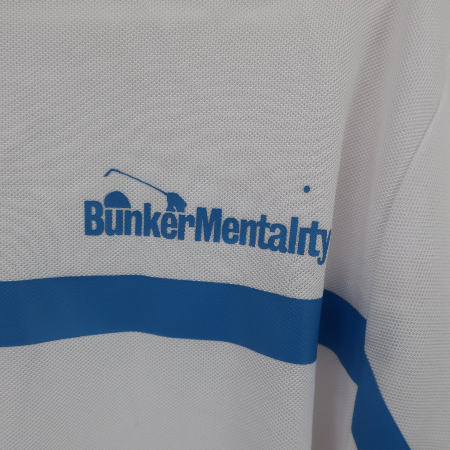 Bunker Mentality(バンカーメンタリティー) ポロシャツ 白水色 メンズ M A