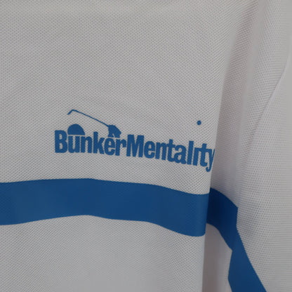 Bunker Mentality(バンカーメンタリティー) ポロシャツ 白水色 メンズ M A
