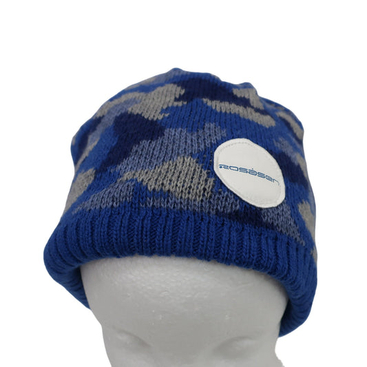 Rosasen(ロサーセン) ニット帽 青カモフラ柄 メンズ フリーサイズ A