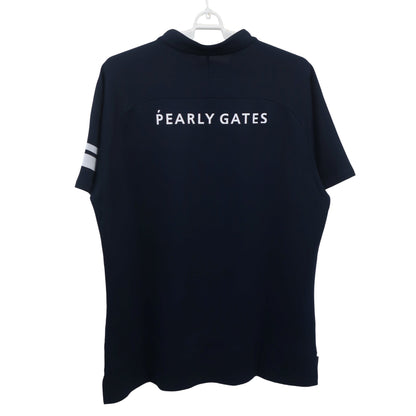 PGG by PEARLY GATES(ピージージー) 半袖ハーフジップシャツ ネイビー メンズ 5 053-9167541 B