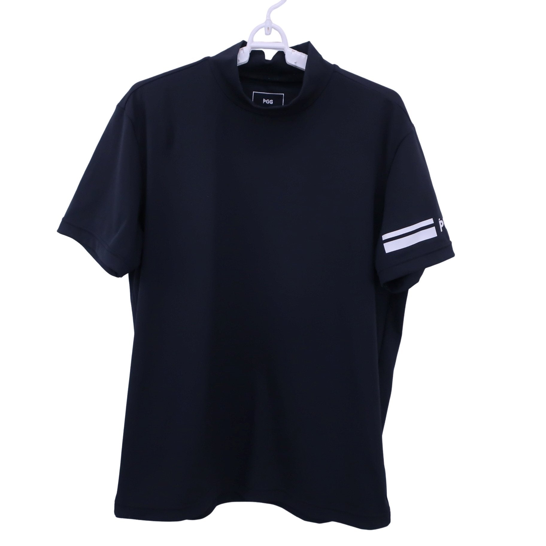 PGG by PEARLY GATES(ピージージー) 半袖モックネックシャツ 黒 メンズ 5 268-2167401 A