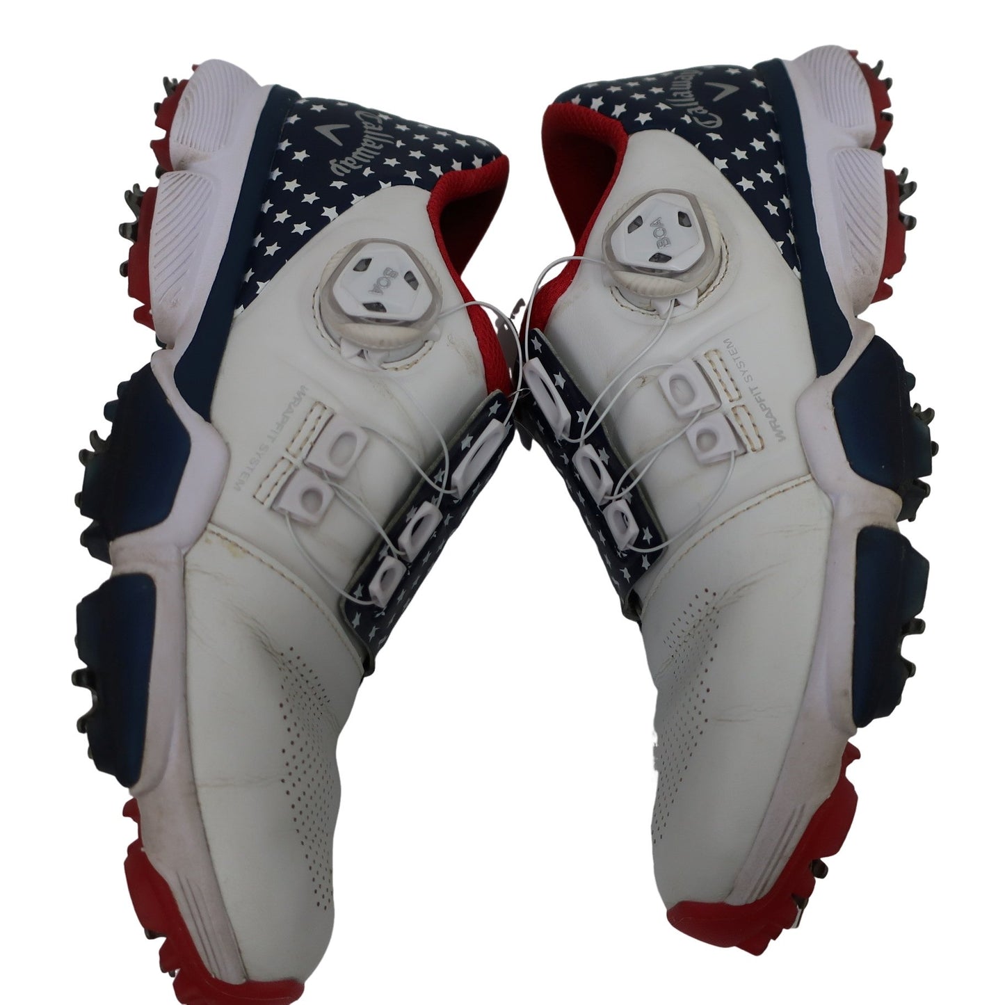 Callaway(キャロウェイ) ダイヤル式ゴルフシューズ 白ネイビー星条旗柄風 レディース 23.0cm HYPERCHEV BOA B