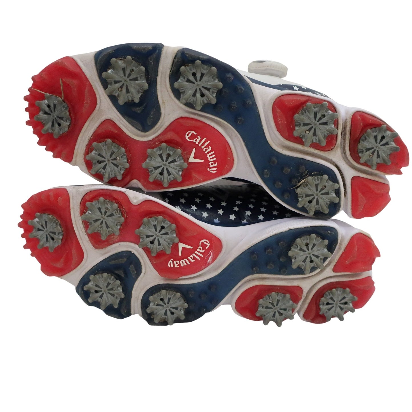 Callaway(キャロウェイ) ダイヤル式ゴルフシューズ 白ネイビー星条旗柄風 レディース 23.0cm HYPERCHEV BOA B
